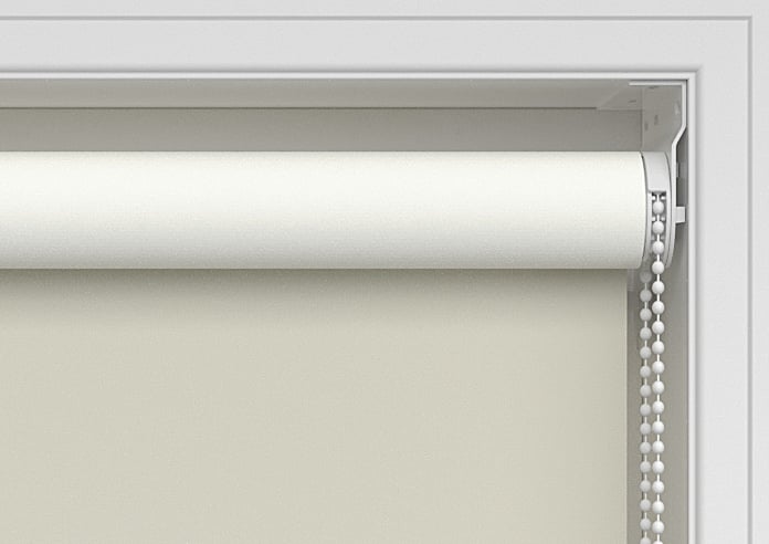 Rimini (Blackout), Ecru & Optima Linen - Double Roller Blind - Image 10